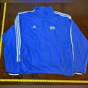 Vintage Adidas UCLA Bruins quarter zip windbreaker blue white yellow